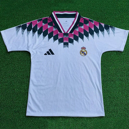 2026-27 RMA White Pink Player Version Training Shirts