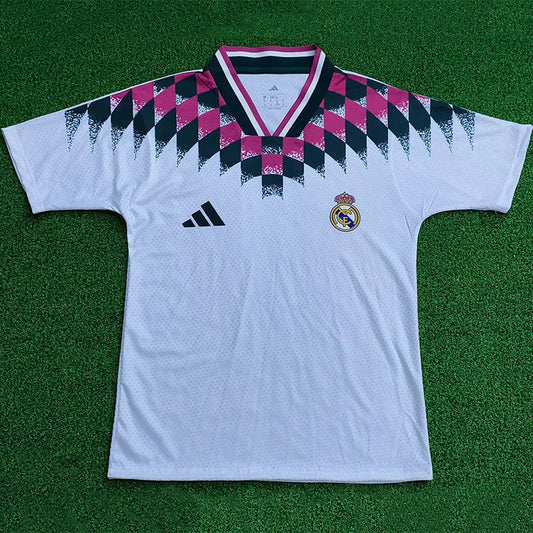 2026-27 RMA White Pink Player Version Training Shirts