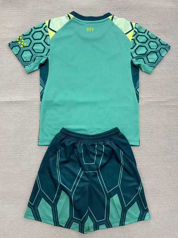 2026-27 Man City Green Goalkeeper Kids Soccer Jersey