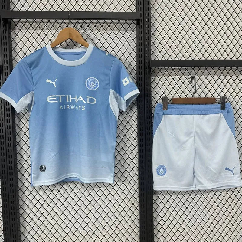 2026-27 Man City Home Kids Soccer Jersey